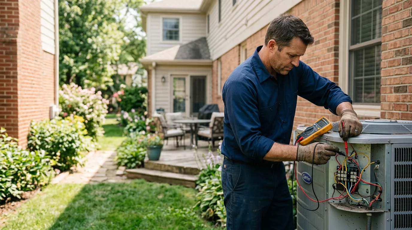 HVAC technician working near Columbus Grove, OH